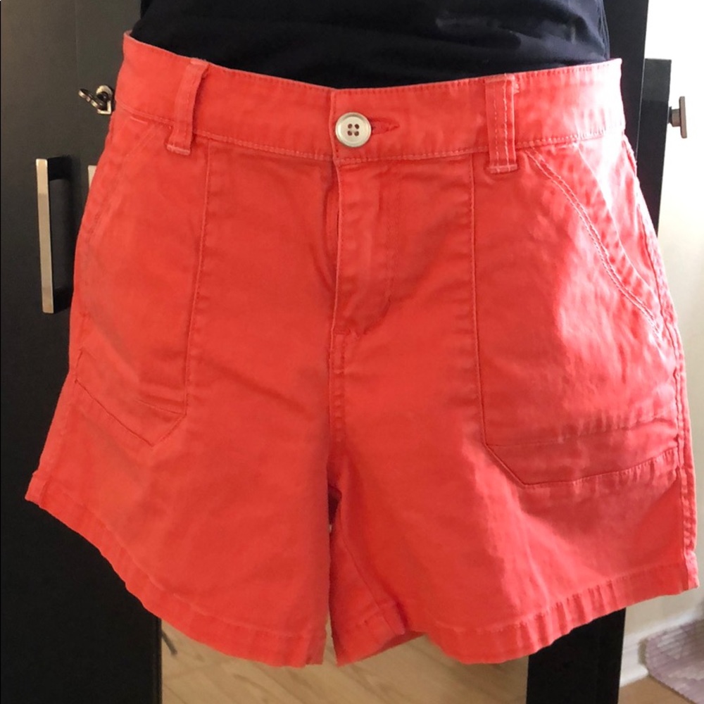 Size 12 Orange cargo Shorts - they have stretch